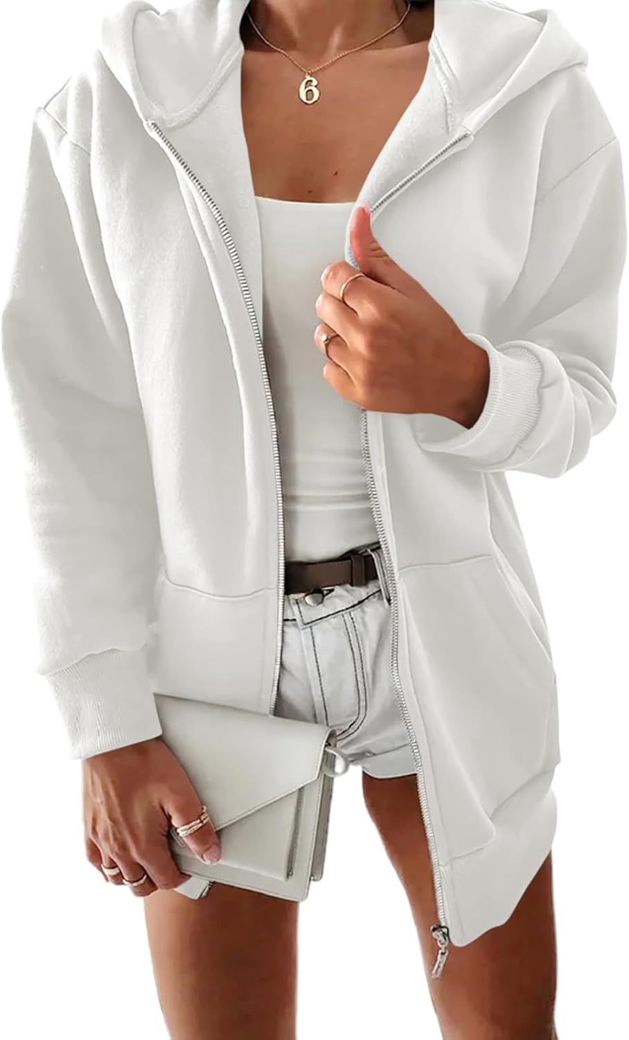 Yousify Women Casual Hoodie, Special Full Zip Up Plush Jacket, Innovative Comfy...