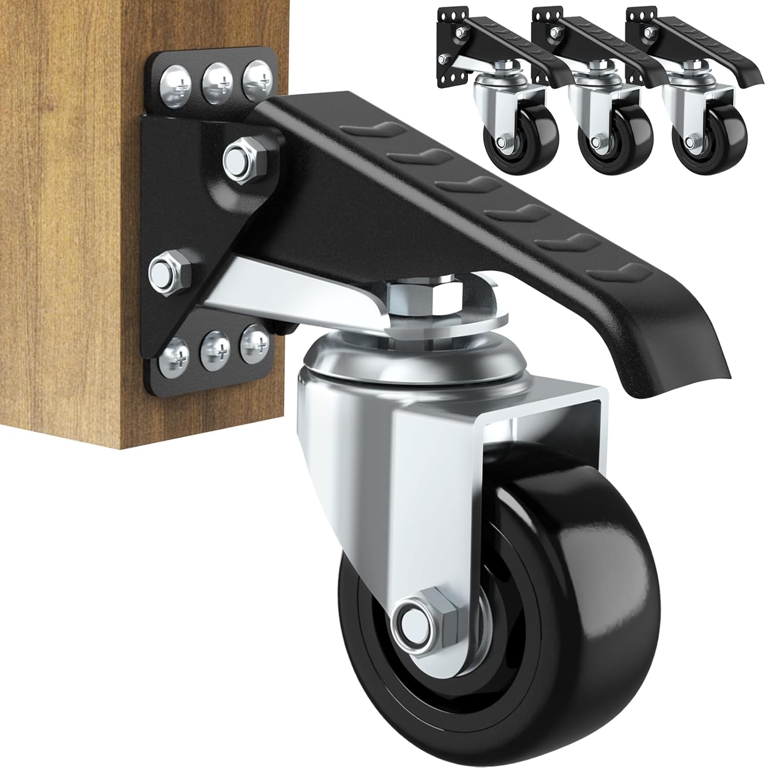 High-Quality SOLEJAZZ Workbench Caster Wheels, Heavy Duty Retractable Caster Whe...