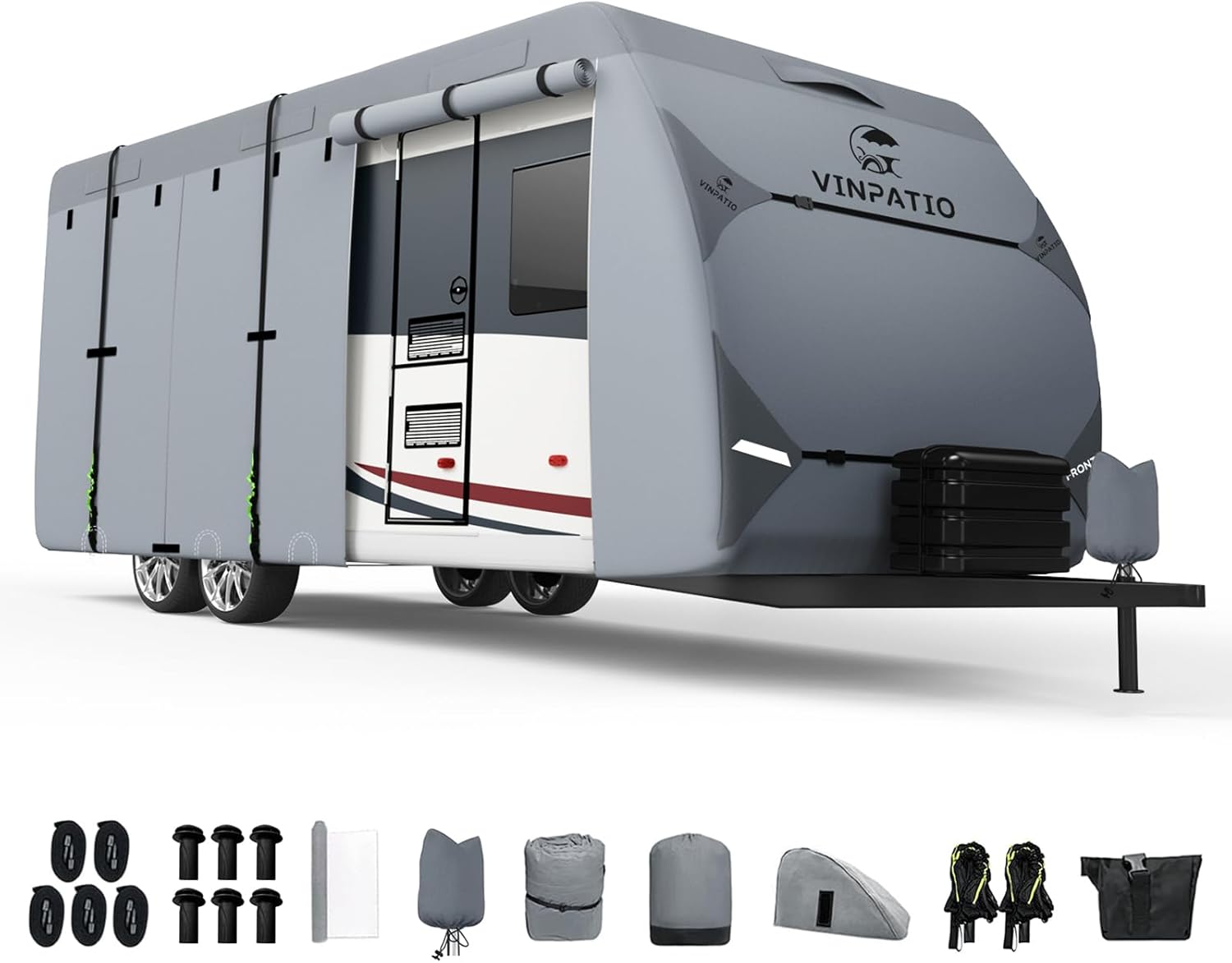 RV Cover, 7 Layers Heavy Duty RV & Trailer Cover, Toy Hauler Cover Fits 16'-18'...