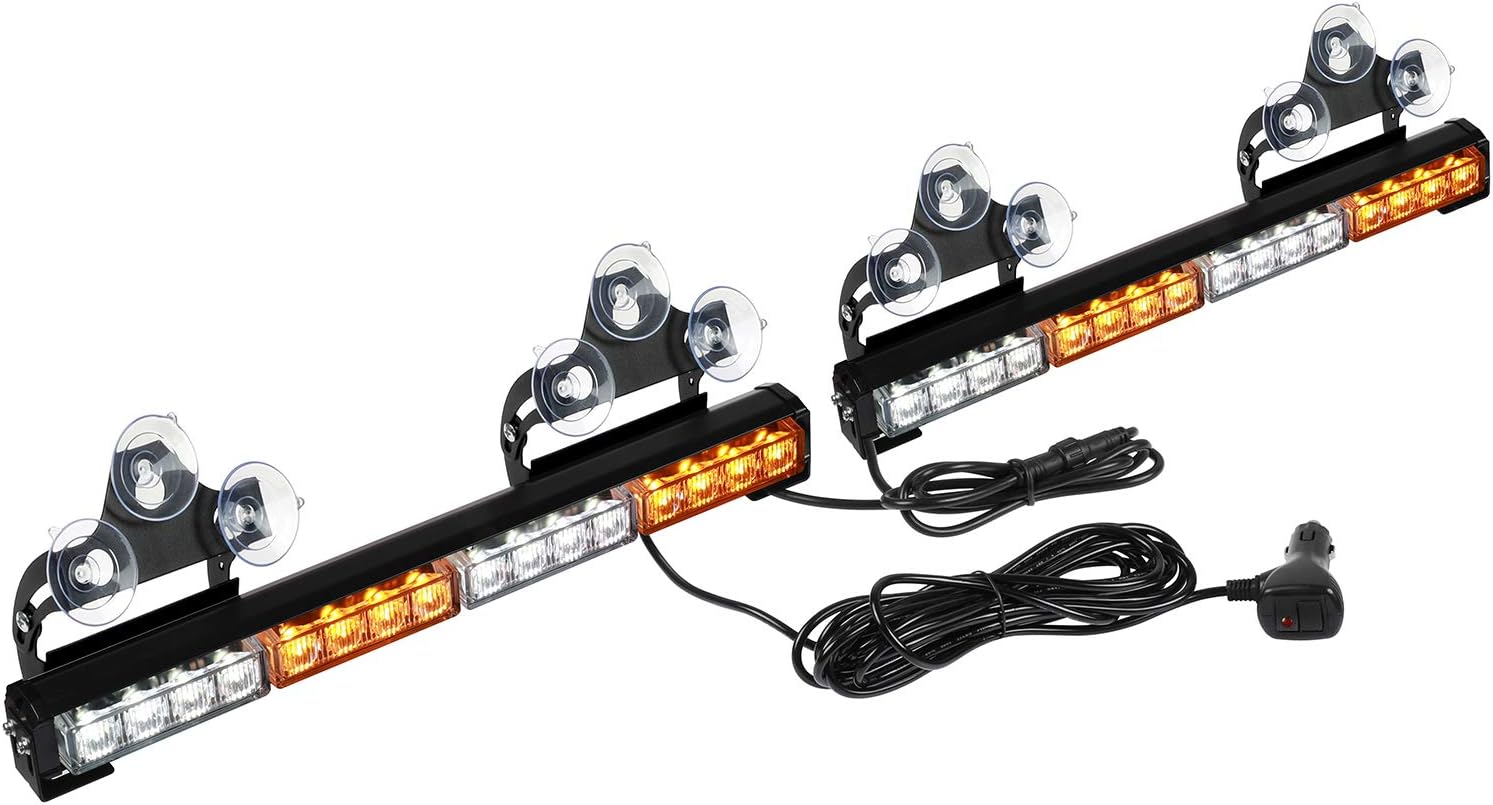 Unique ASPL 2x16.8 inch Emergency Flashing Light Bar, Special LED Traffic Adviso...