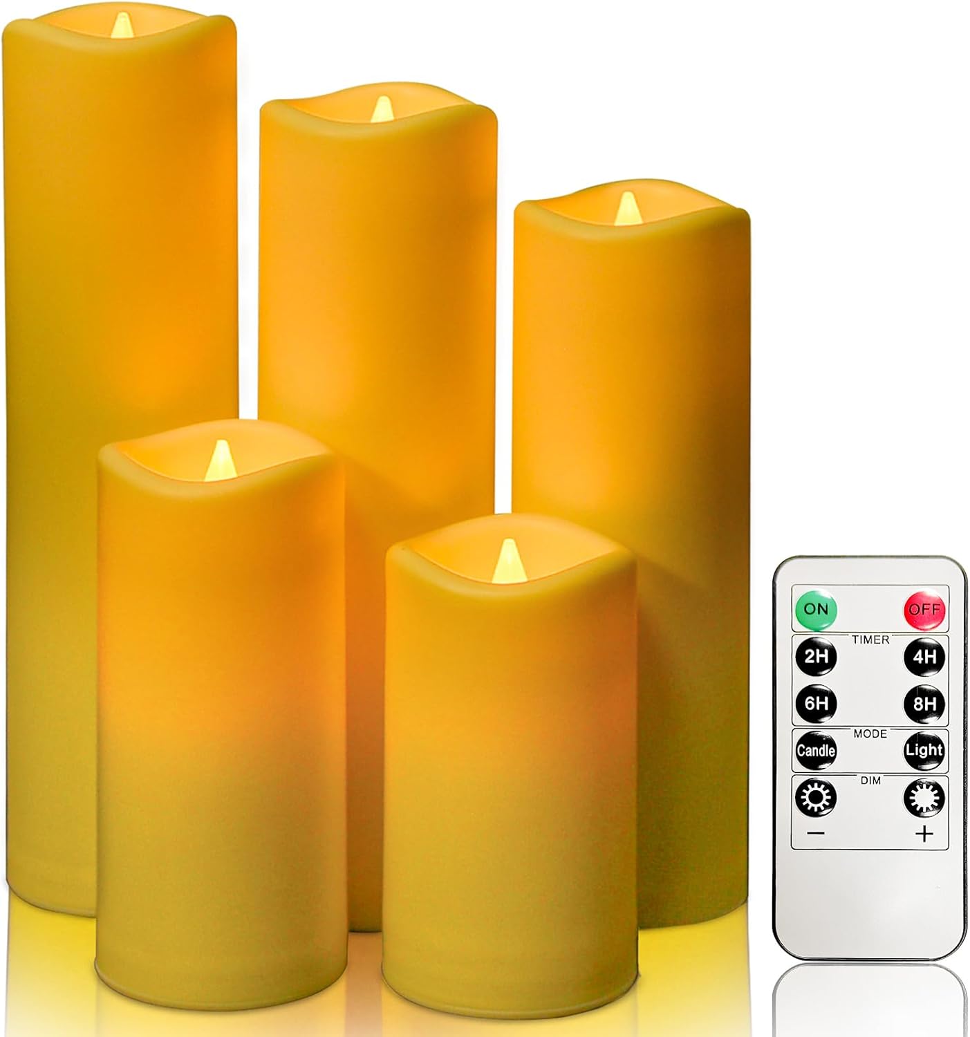 YIWER Waterproof led Flameless Candles,Outdoor Indoor Battery Operated Flickerin...