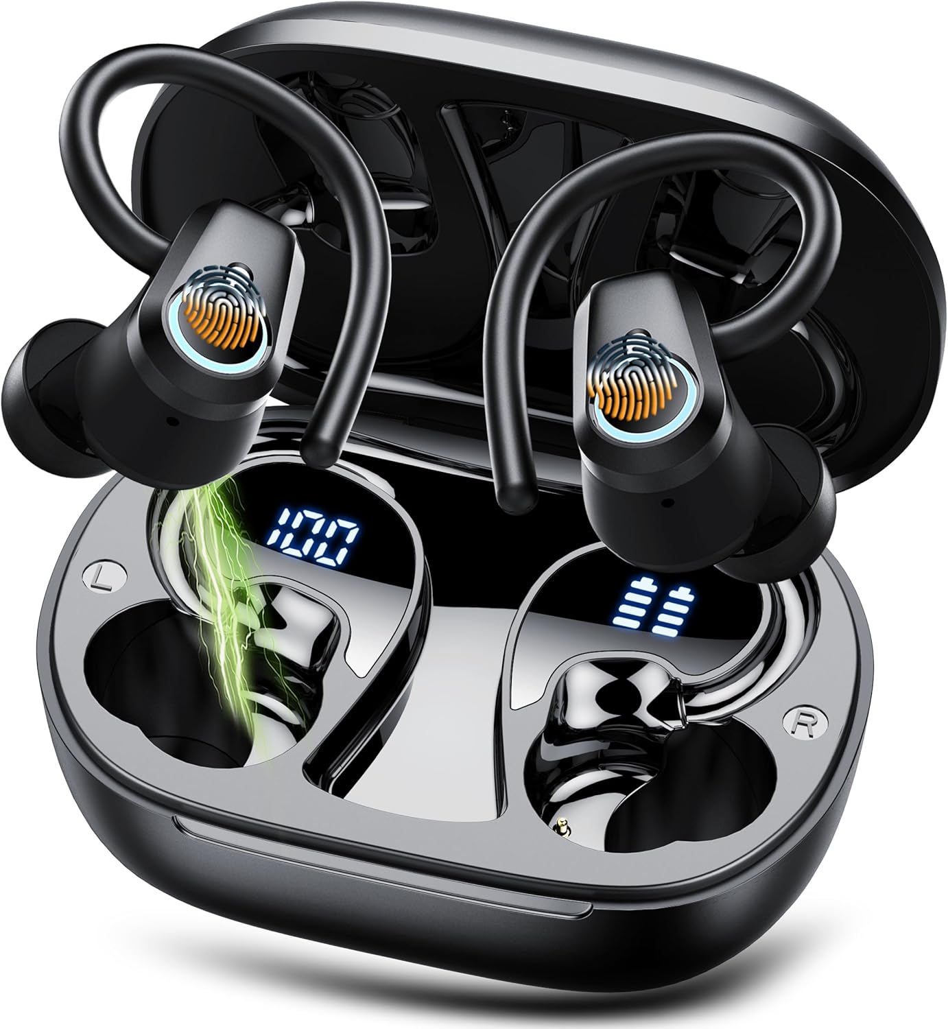Wireless Earbuds, Bluetooth 5.3 Headphones Sport, Ear buds Wireless Earbuds Blue...