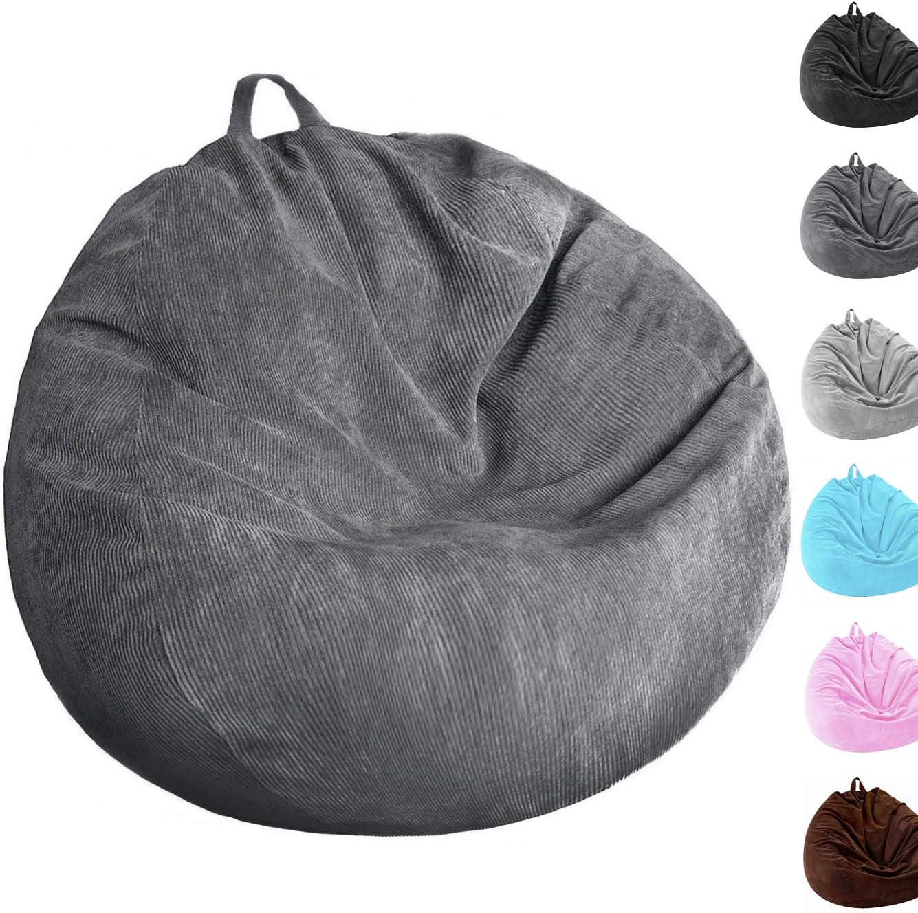 Stuffed Animal Storage Bean Bag Chair Cover (No Fi...