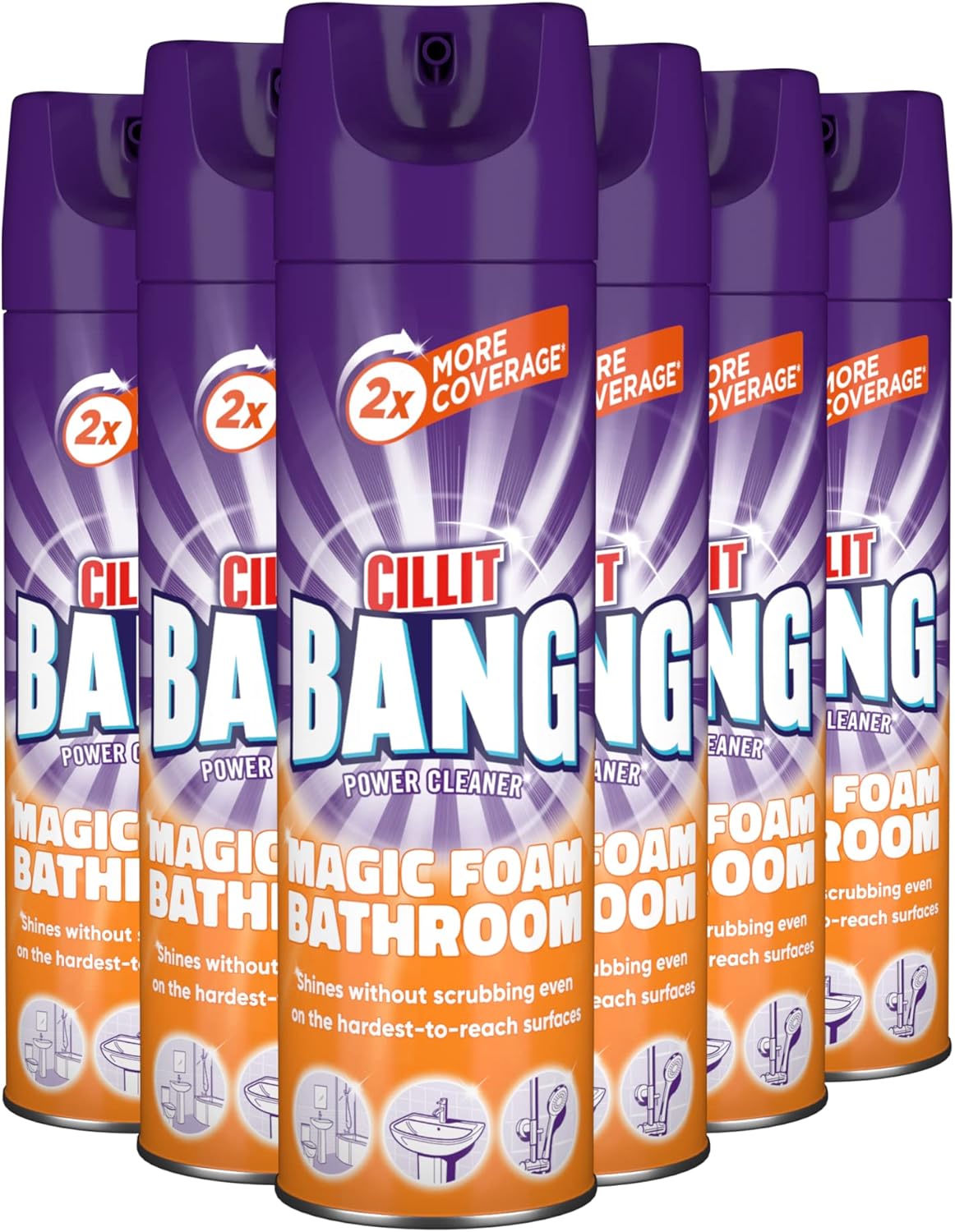 Cillit Bang Magic Foam, Special Power Cleaner, Ultimate Cleaning Solution for Ba...