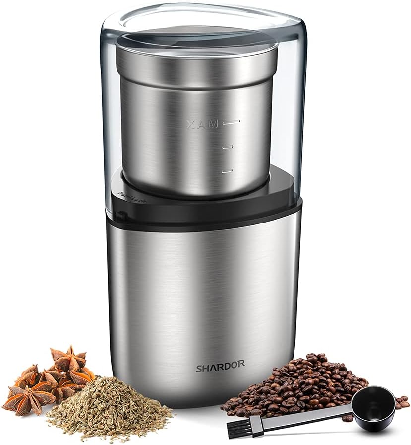 SHARDOR Coffee Grinder Electric Herb/Wet Grinder for Spices and Seeds with 2 Rem...