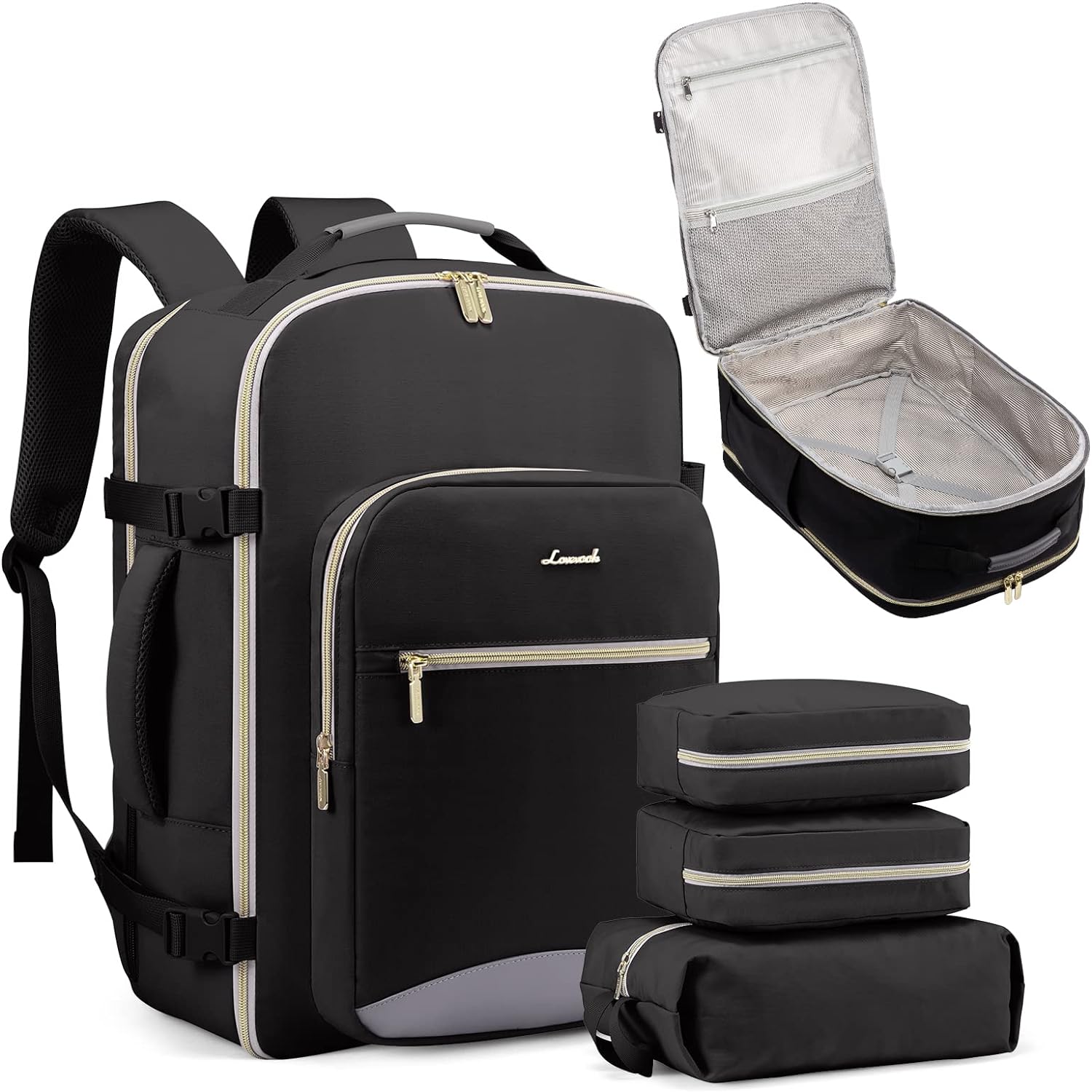 LOVEVOOK Large Travel Laptop Backpack Men&Women, 50L Flight Approved Carry On Lu...
