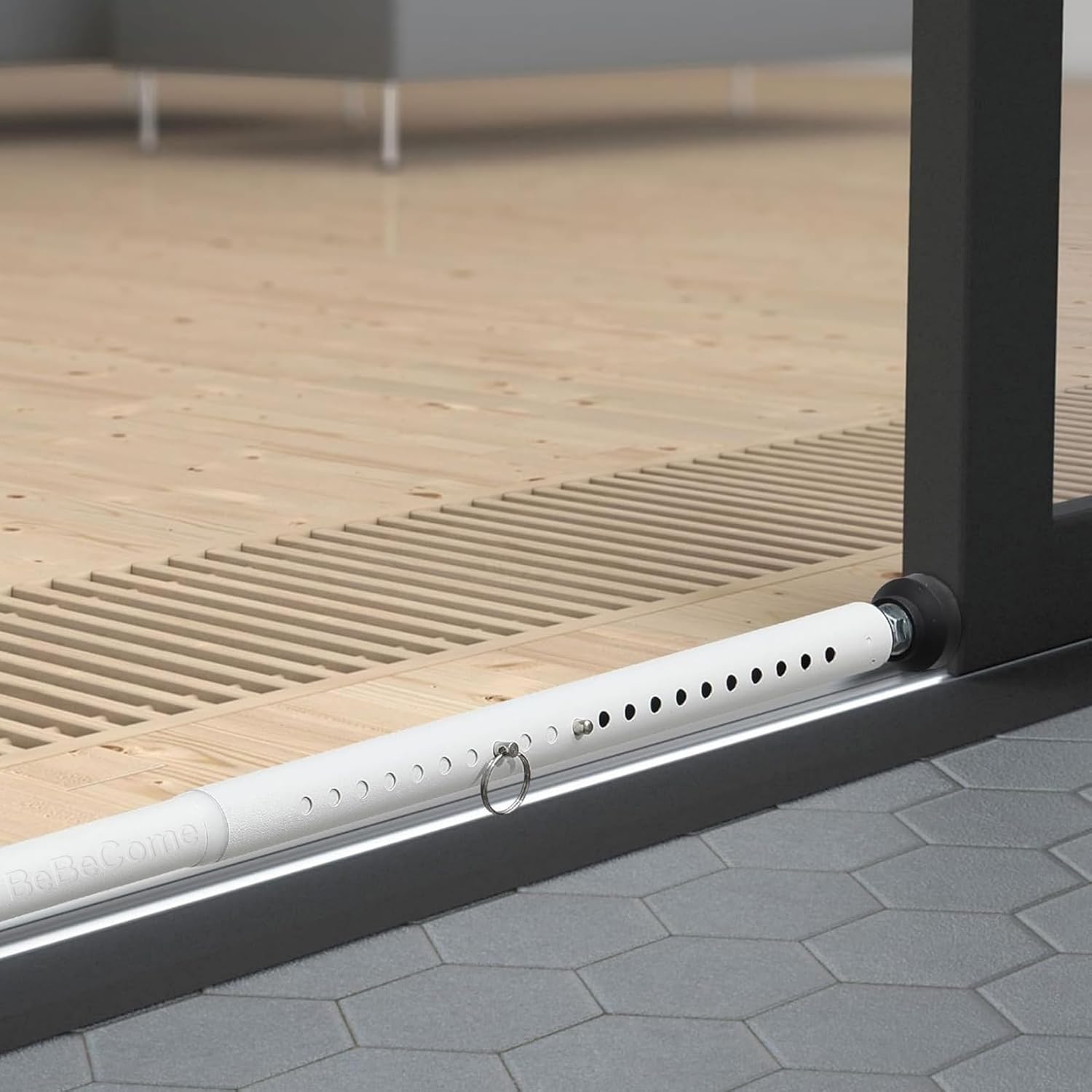 BeBecome Sliding Door Security Bar，17-50 inch Adjustable Patio Door Security ba...