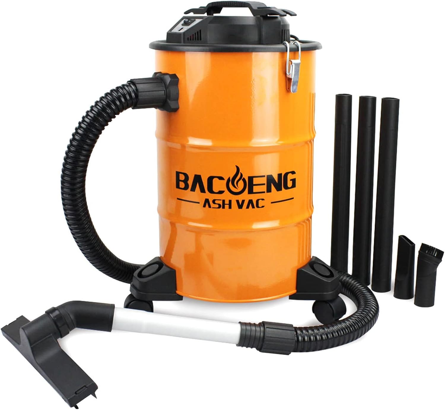 BACOENG 5.3-Gallon Ash Vacuum with Double Stage Filtration System, 10 Amp Ash Va...