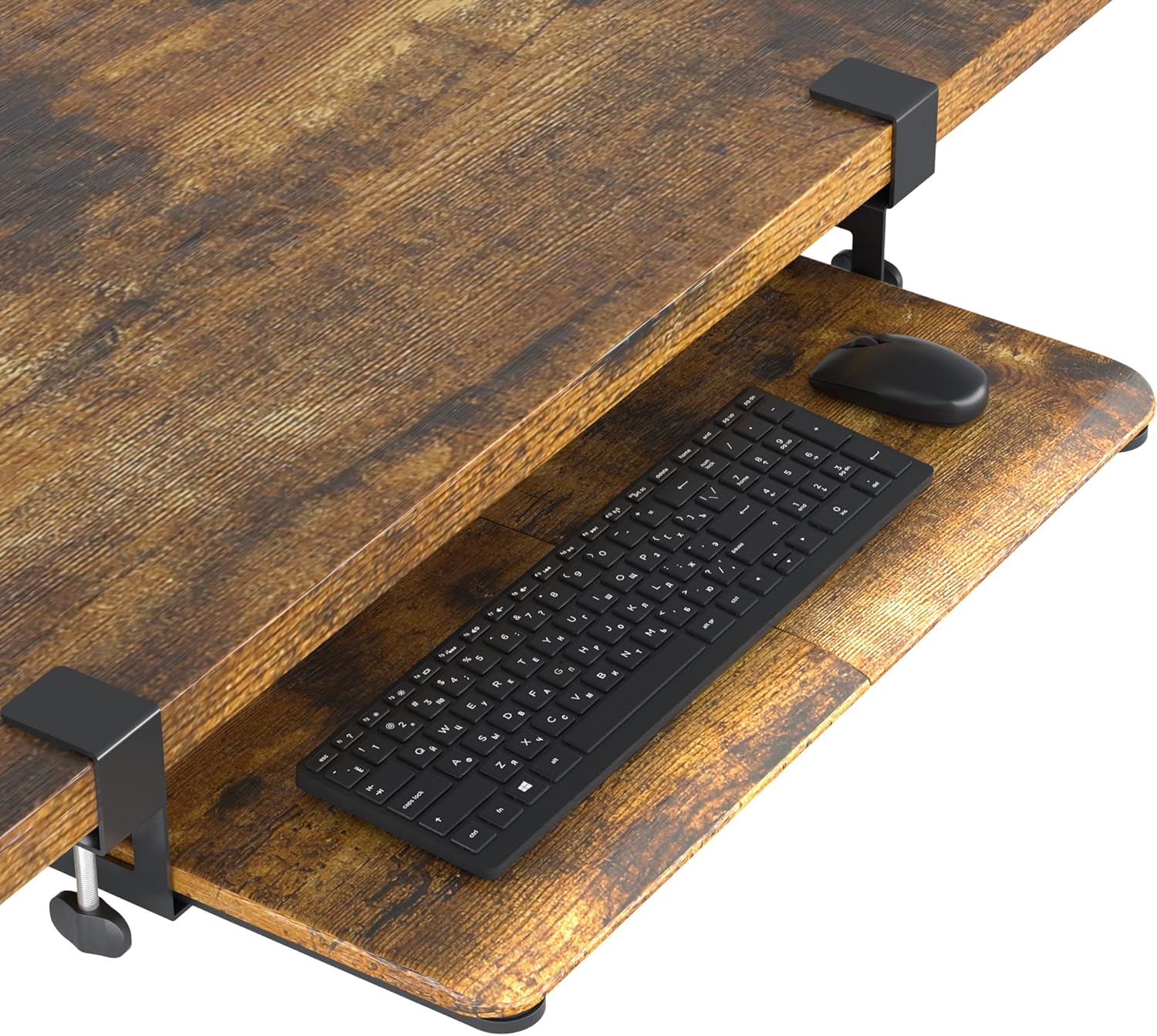 BONTEC Keyboard Tray Under Desk, Pull Out Keyboard & Mouse Tray with C-clamp, 25...