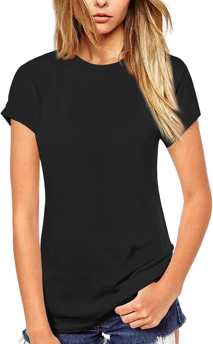 Beluring Women T Shirt Short/Long Sleeve Crew Neck Tee Tops Blouse Small Model A...