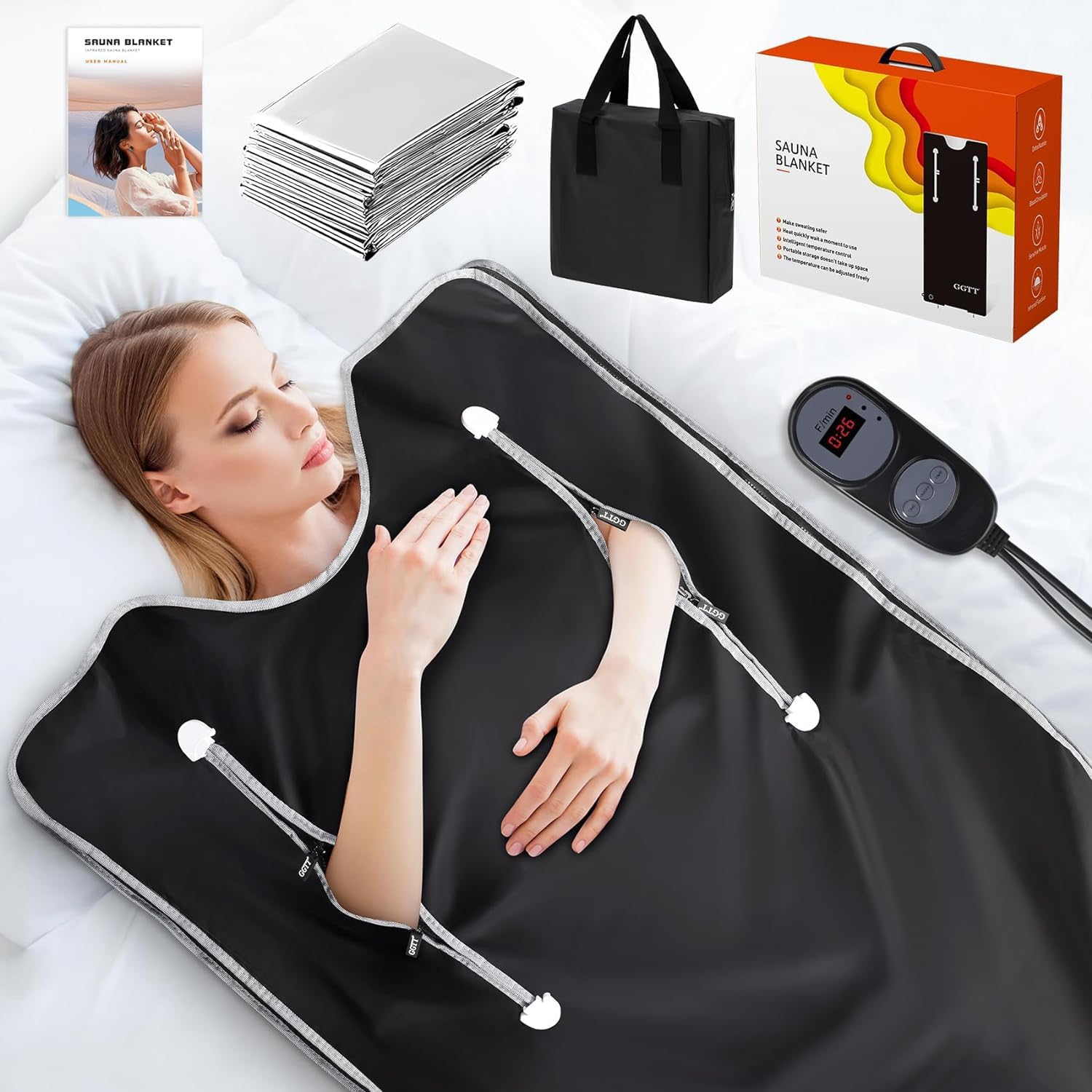 Infrared Sauna Blanket-Sauna Blanket for Home Use, Portable Design for Relaxatio...