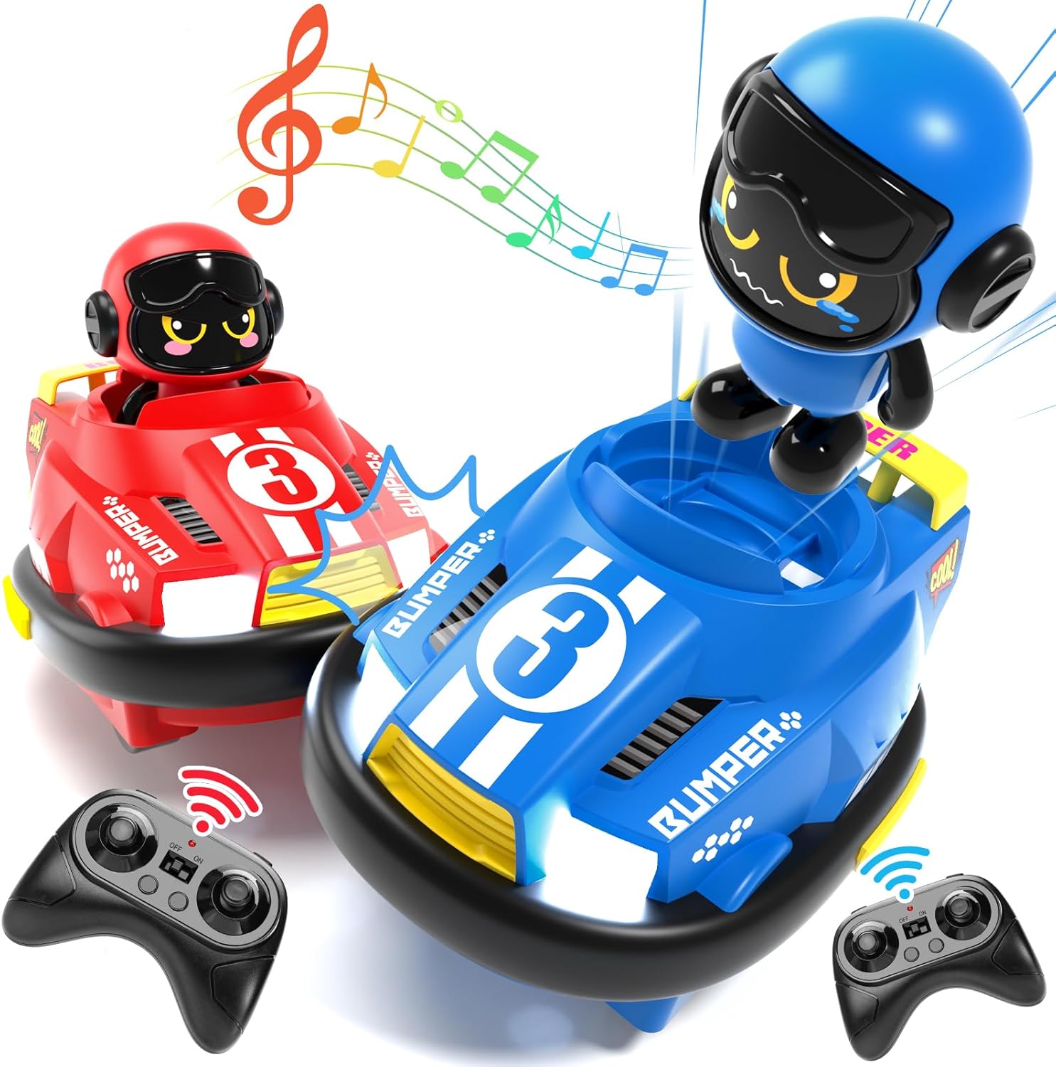 2 Pack Remote Control Bumper Cars Toys for Ages 5-7 Kids|RC Cars Toys for Ages 2...