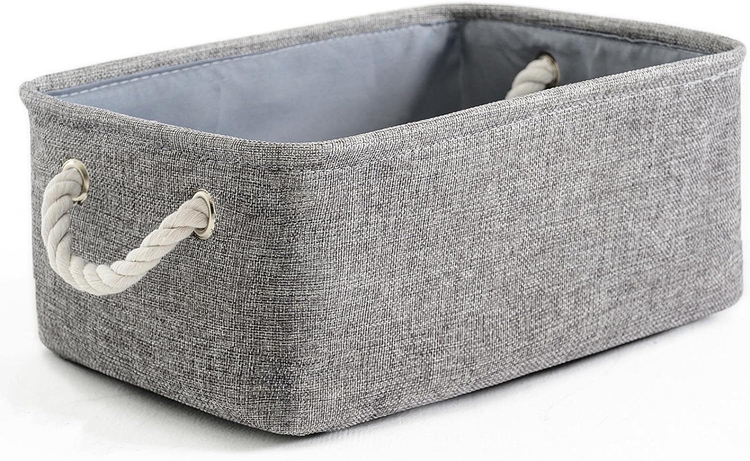 TheWarmHome Storage Bins for Shelves - 11.8x7.9x5.2 inch Grey Small Storage Bask...