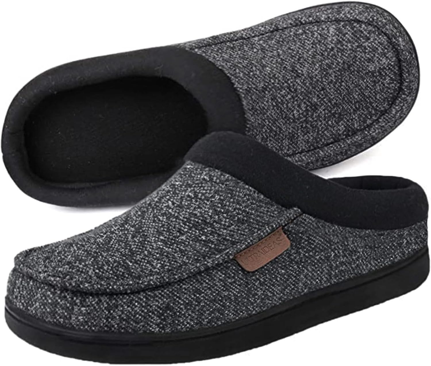 ULTRAIDEAS Men's Nealon Moccasin Clog Slipper, Slip on Indoor/Outdoor House Shoe...
