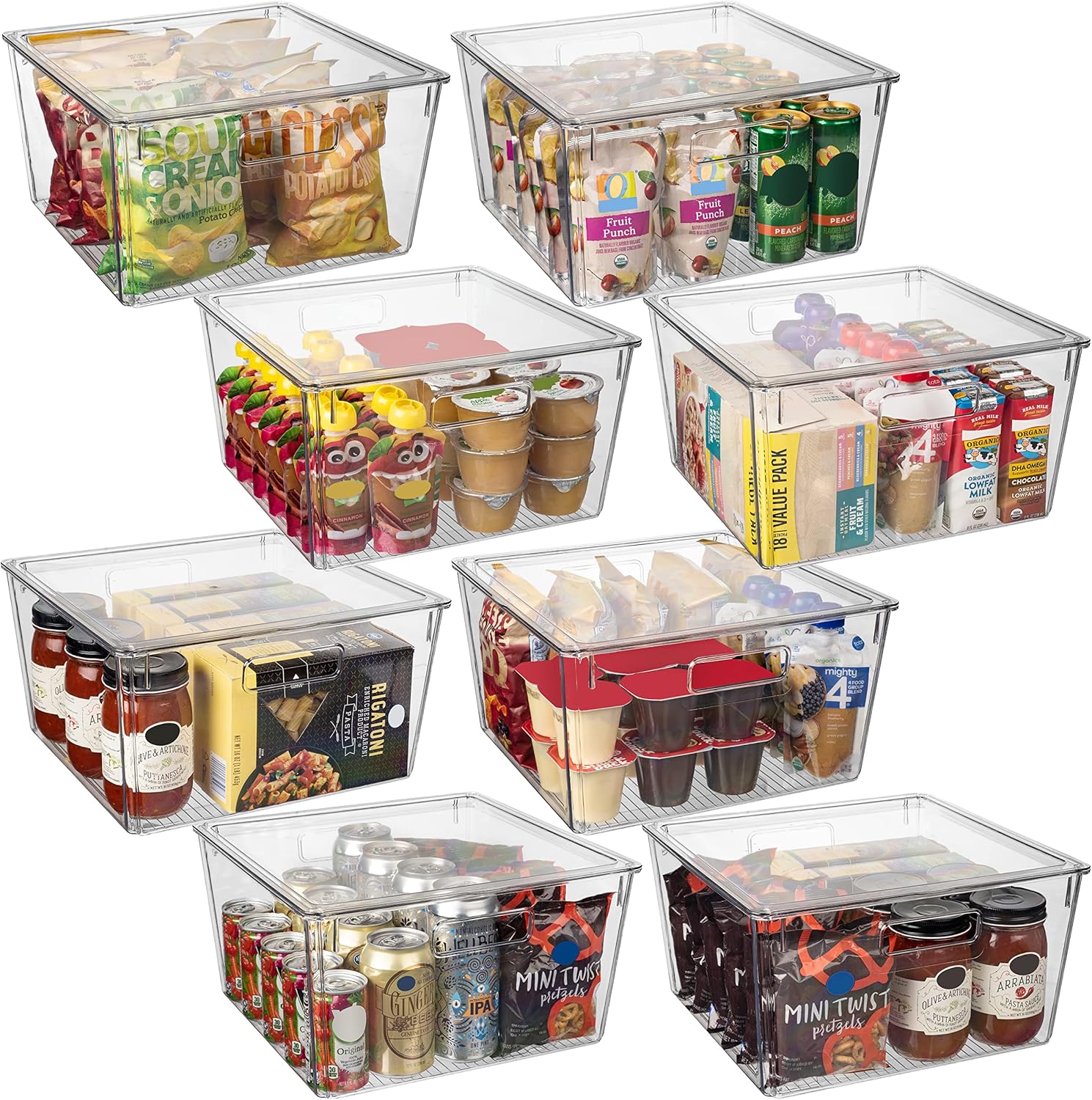 CLEARSPACE Plastic Storage Bins with Lids XL – Perfect Kitchen Organization or P...