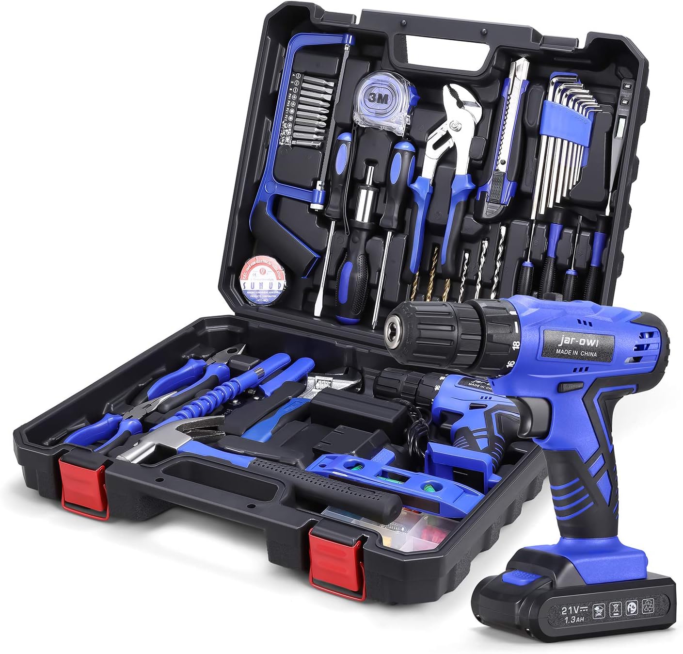 112 Piece Power Tool Combo Kit, Special Professional Household Tool Kit with 21V...