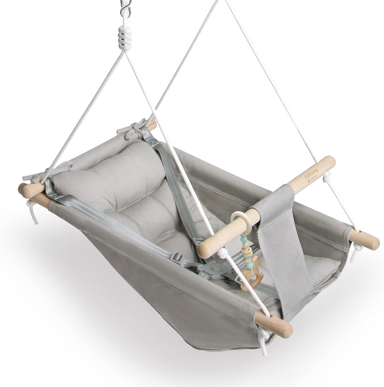 Baby Swing Indoor and Outdoor, Canvas Hammock Swing for Baby to Toddler with a C...