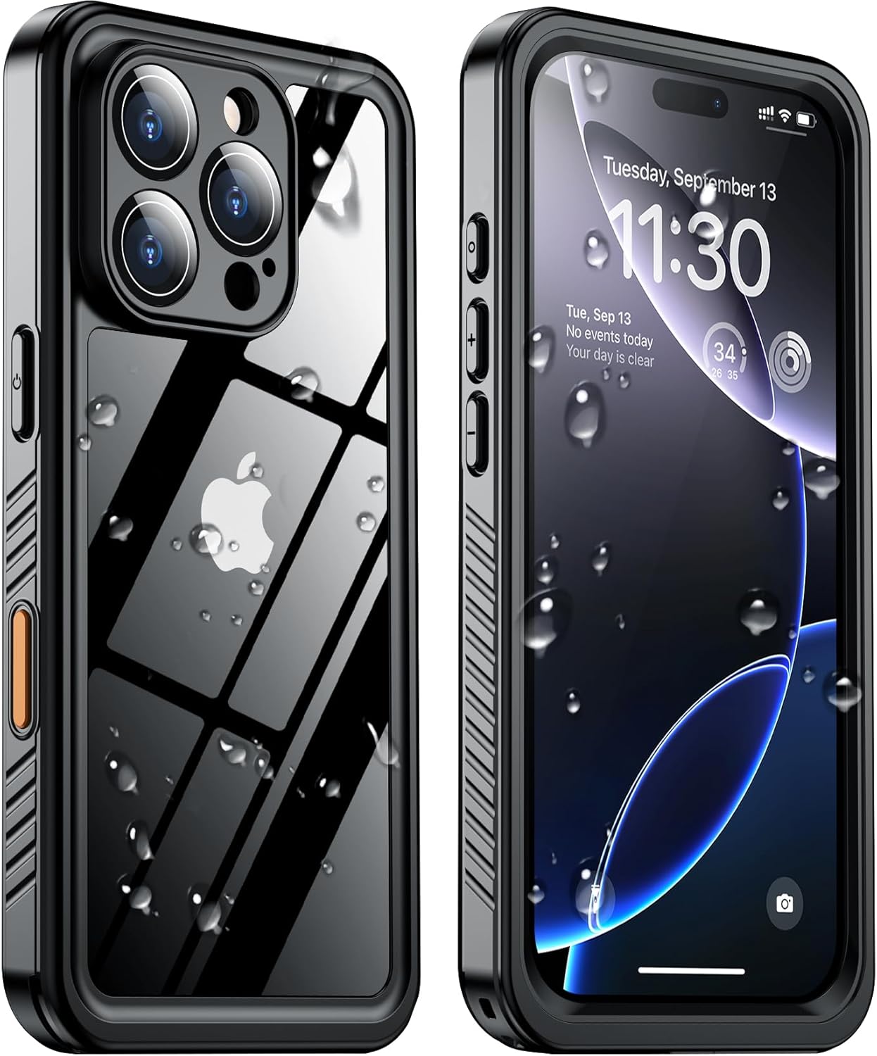 for iPhone 16 Pro Case Waterproof, [12FT Military Drop Proof] [IP68 Waterproof]...
