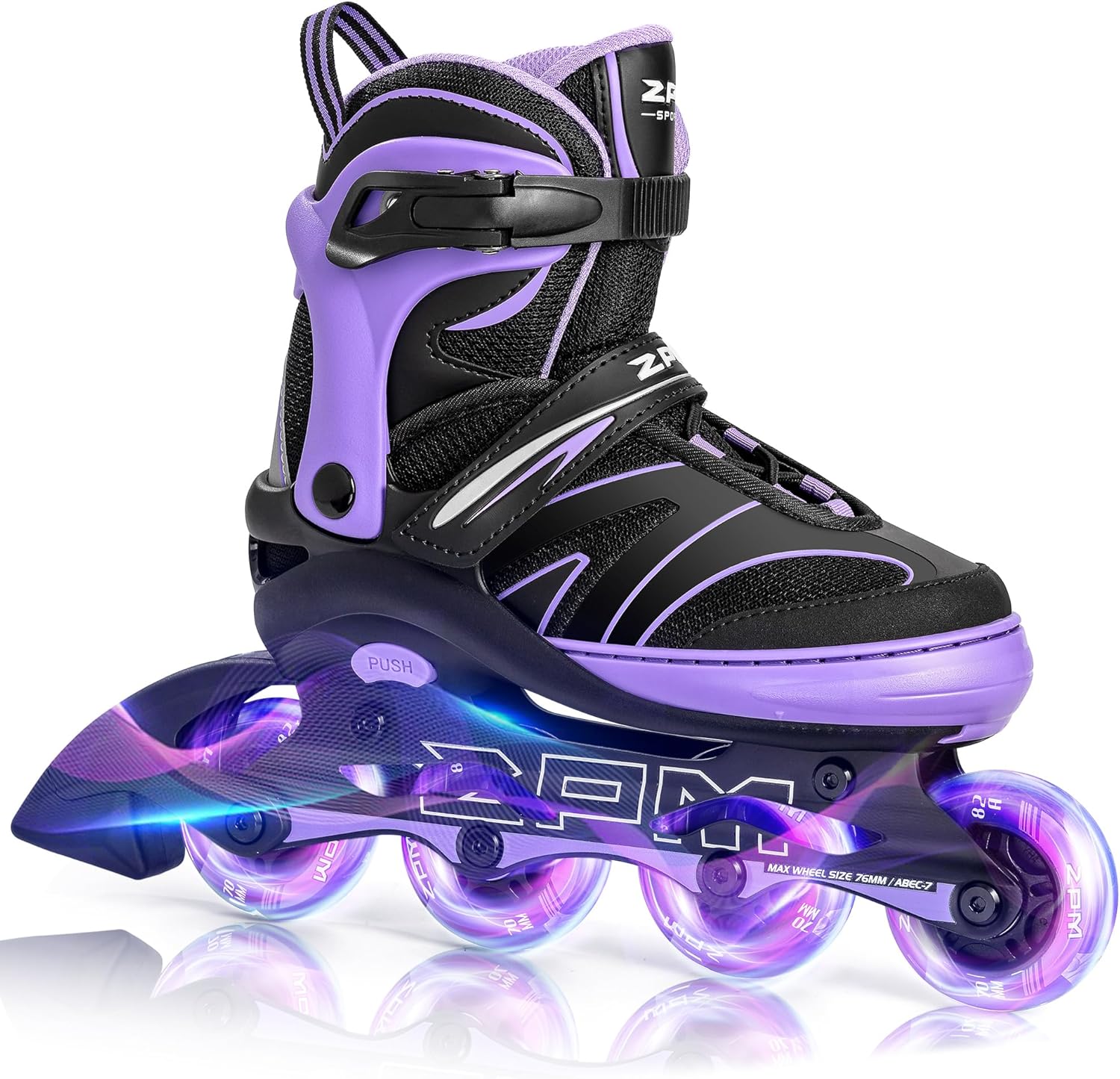 2PM SPORTS Kids Adjustable Inline Skates Ages 4-12, Youth Inlie Skates for Girls...
