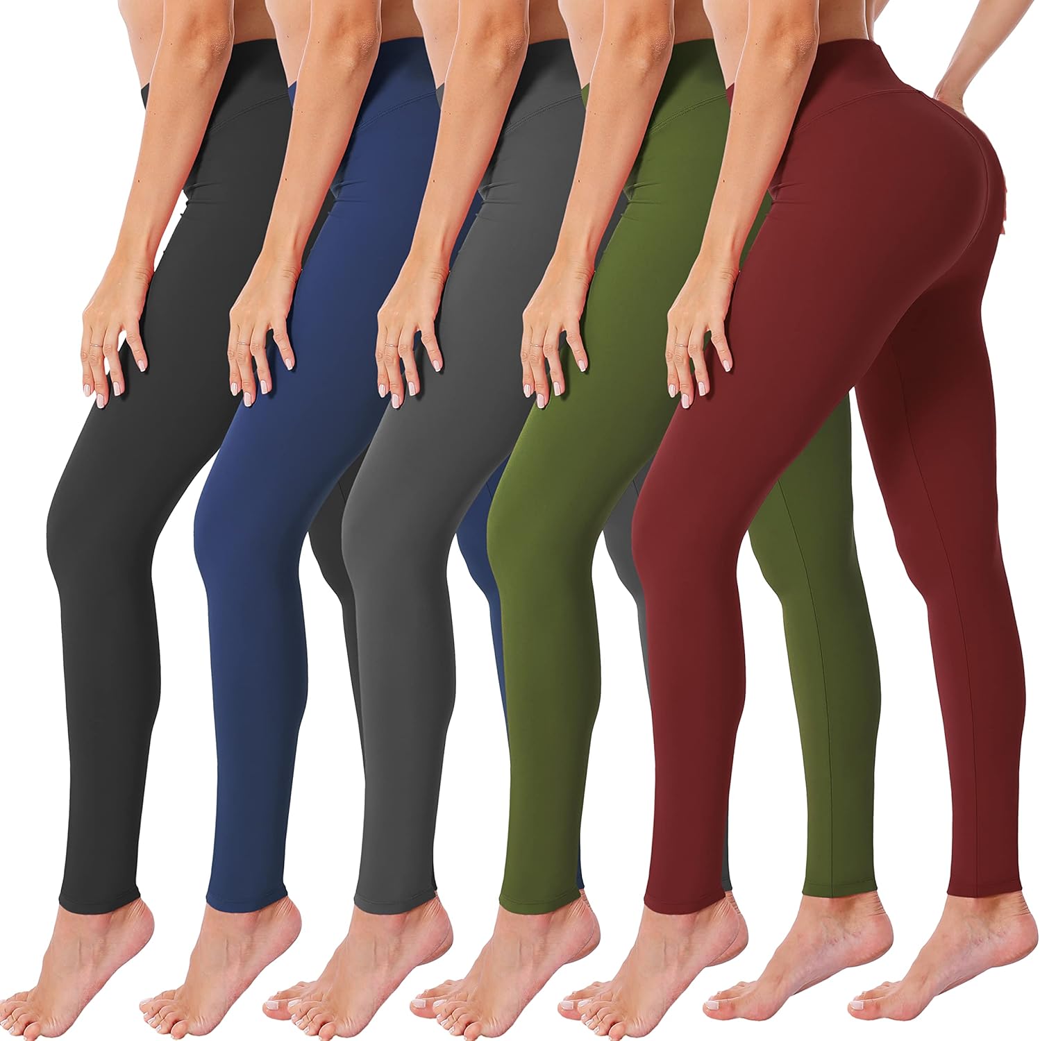 VALANDY High Waisted Leggings for Women Stretch Tummy Control Workout Running Yo...