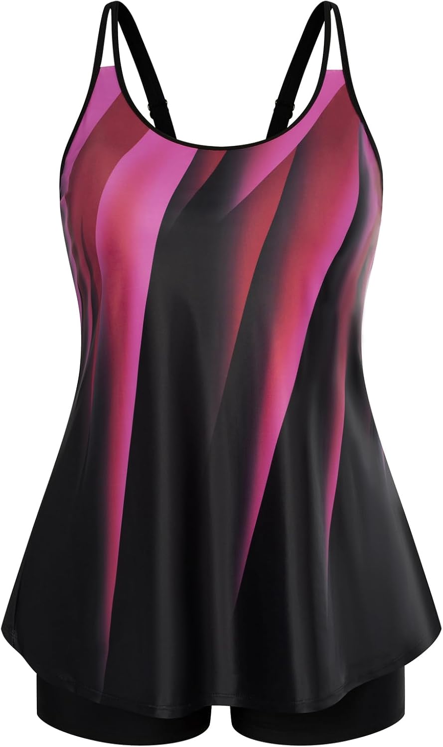 Hanna Nikole Womens Plus Size Tankini Swimsuit Two Piece Bathing Suits Flowy Swi...