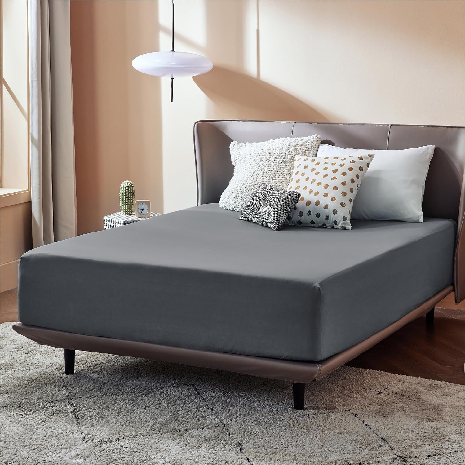 Bedsure Queen Fitted Sheet Only - Bed Sheets Extra Deep Pocket 16 inch, Ultra So...