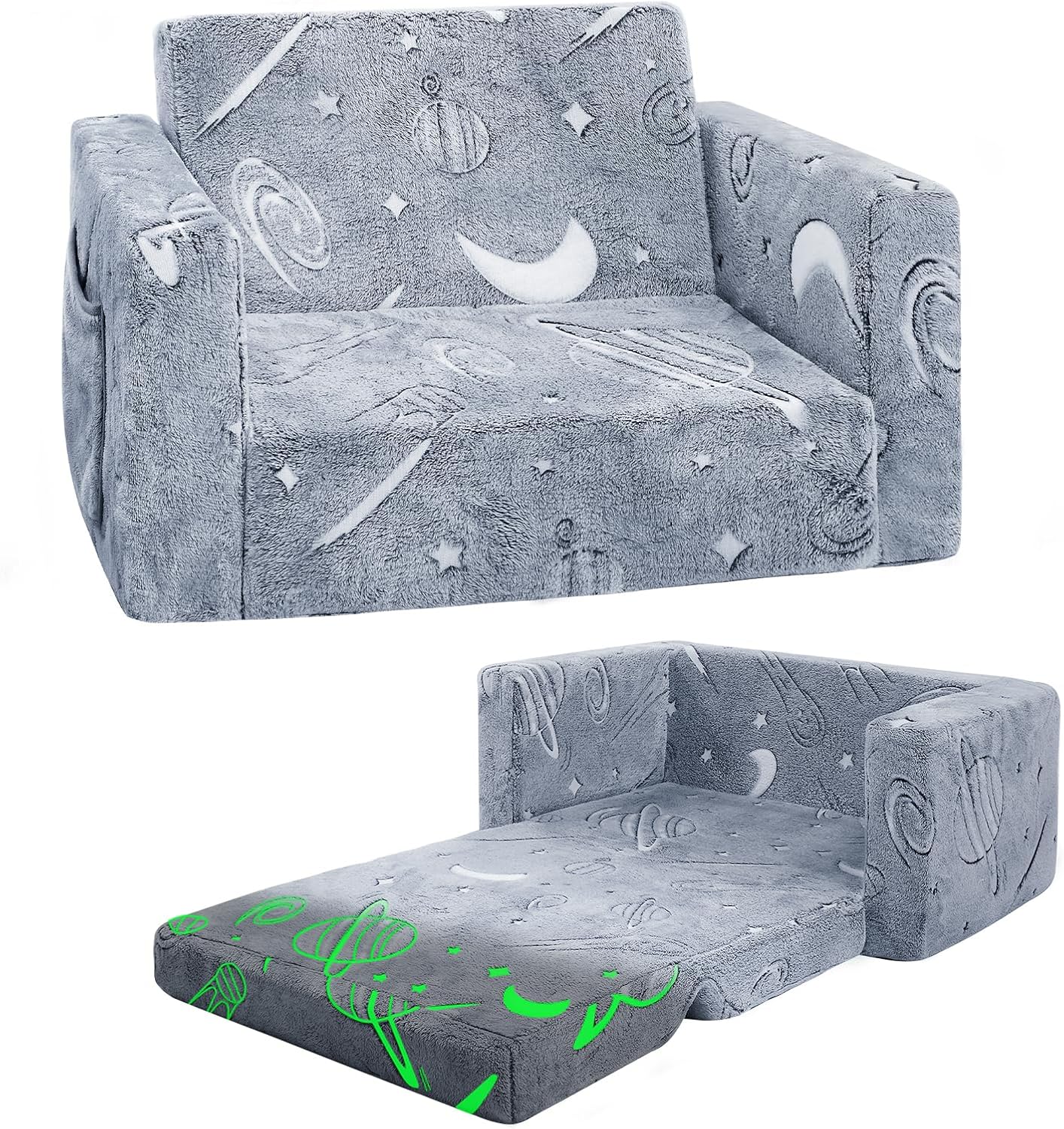 Toddler Couch,Toddler Chair,Kids Sofa Chair 2-in-1 Baby Seat Furniture Fold Out,...