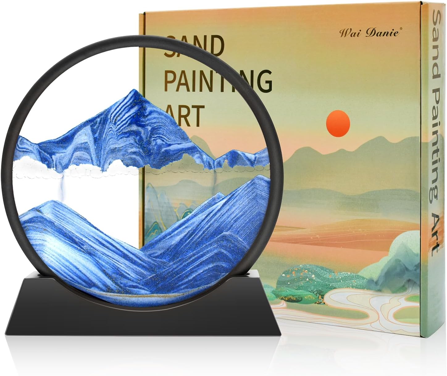 Wai Danie Moving Sand Art Picture, Special 3D Hourglass Deep Sea Sandscape, Inno...