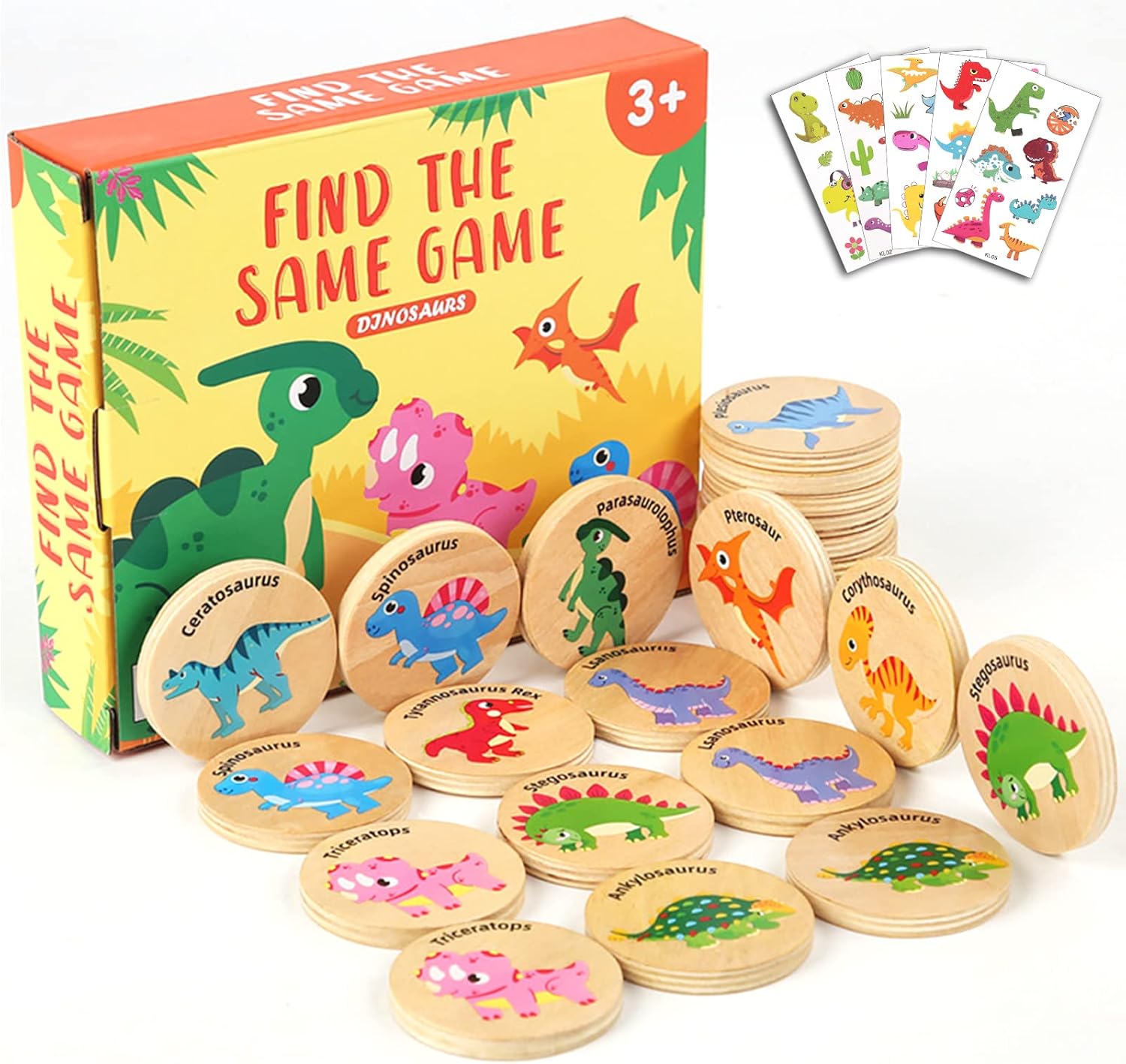 Wooden Match Memory Game for Kids, Special 24Pc Me...
