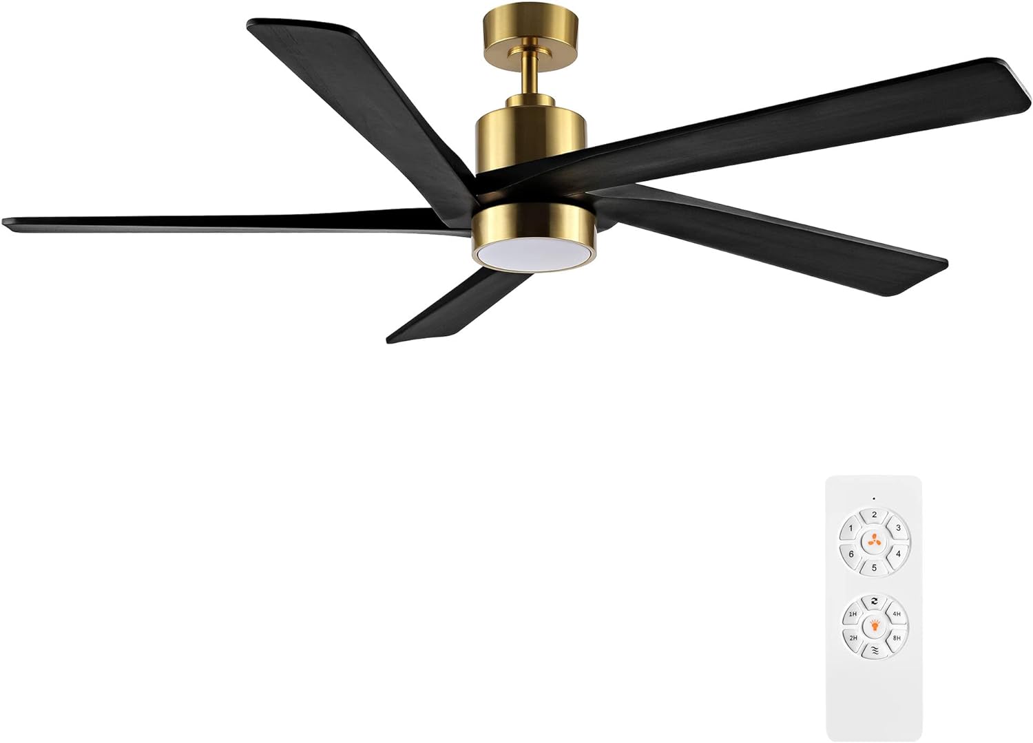 WINGBO 54 Inch DC Ceiling Fan, Special Ceiling Fan with Lights and Remote Contro...