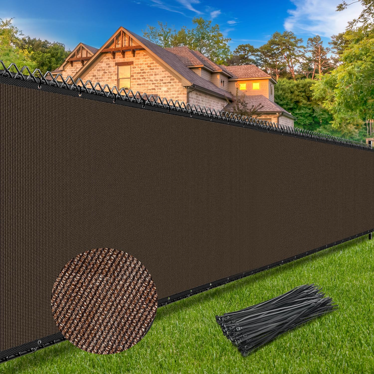 6FT x 50FT Privacy Screen Fence Heavy Duty 170GSM Fencing Mesh Shade Net Cover N...