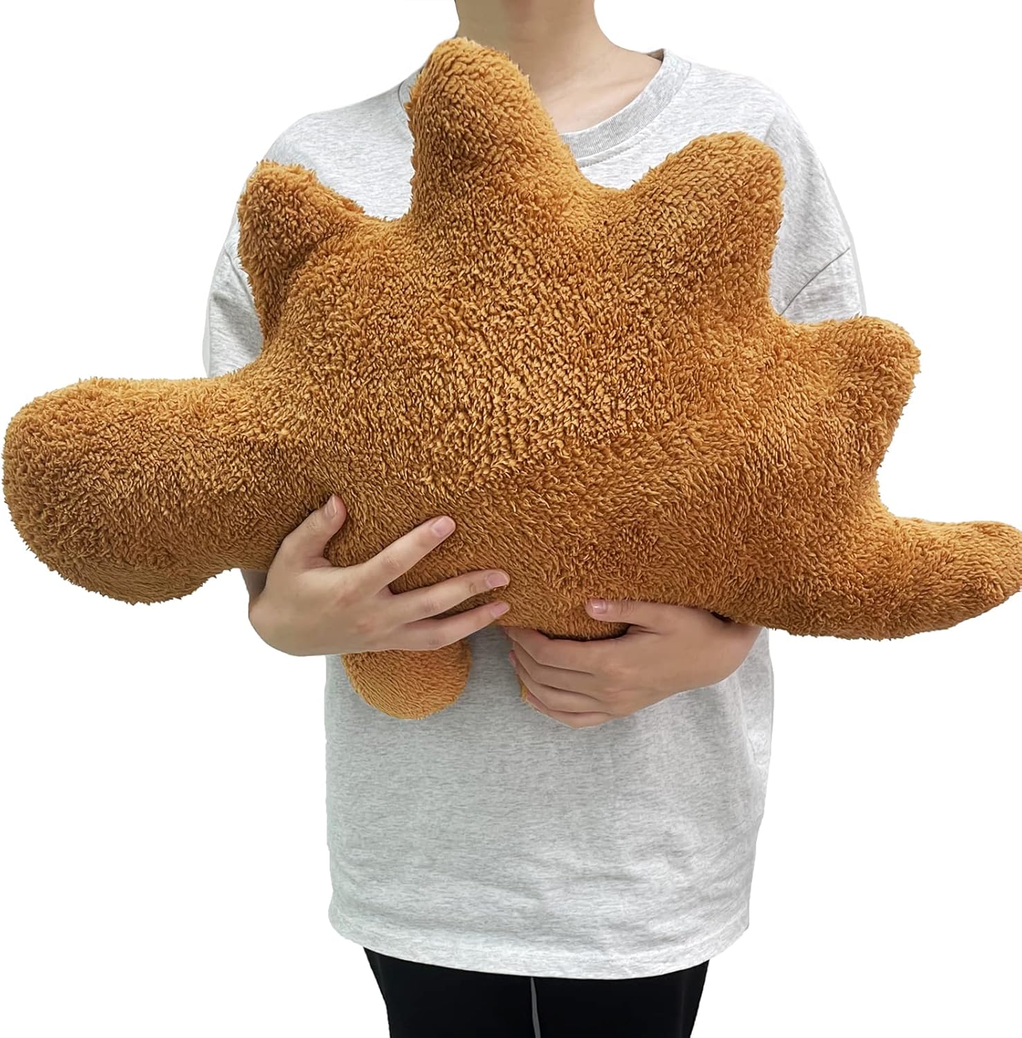 24 inch Large Dino Nugget Pillow, Special Large Stegosaurus Soft Dinosaur Nugget...