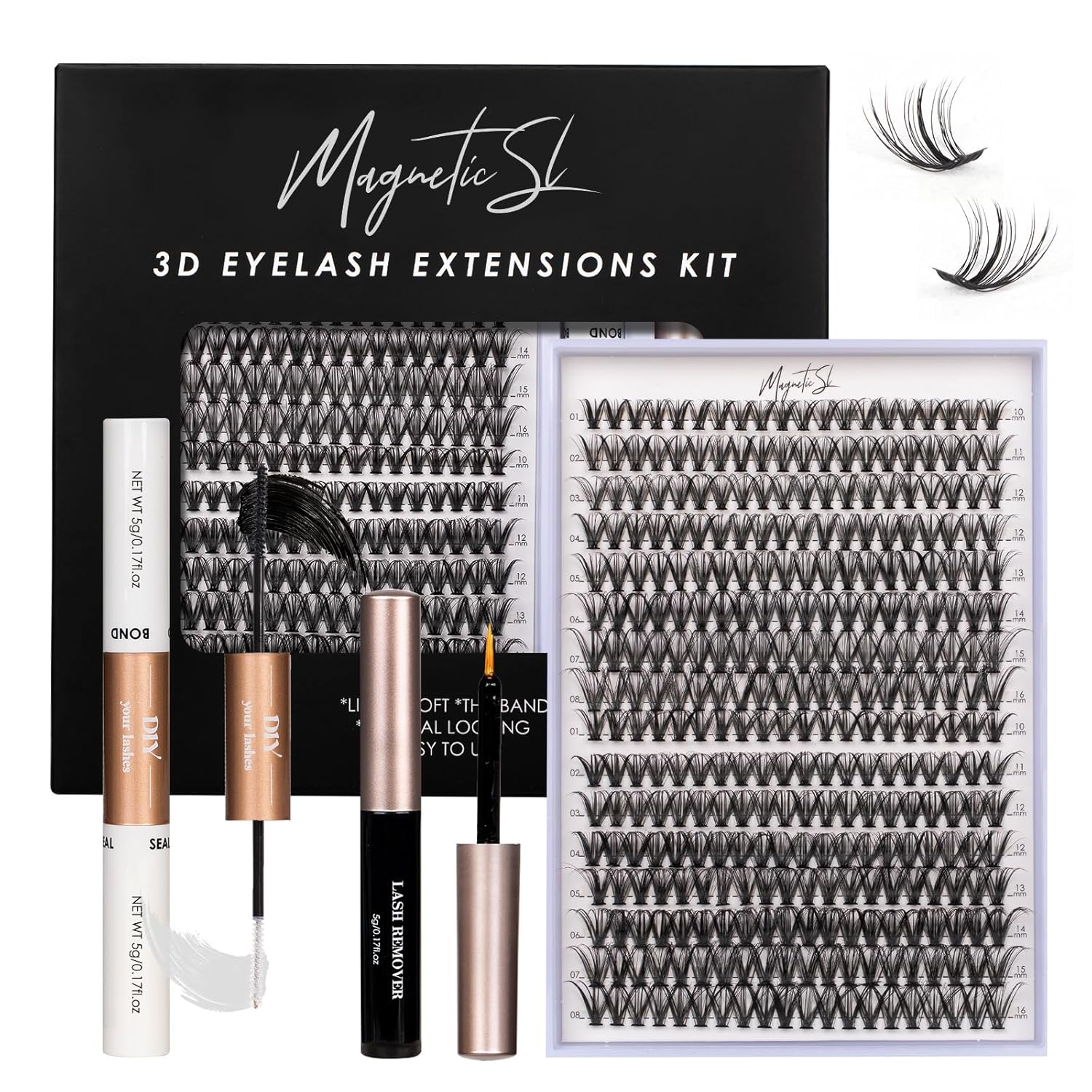 Lash Clusters DIY Lash Extensions Kit 320pcs Individual Lashes Clusters 30D 40D...