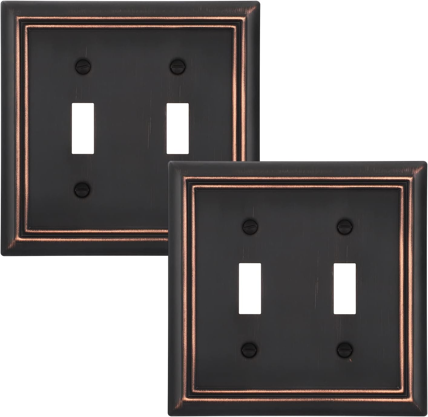 DEWENWILS Double Toggle Wallplates, Aged Bronze Light Switch Covers, Heavy Duty...
