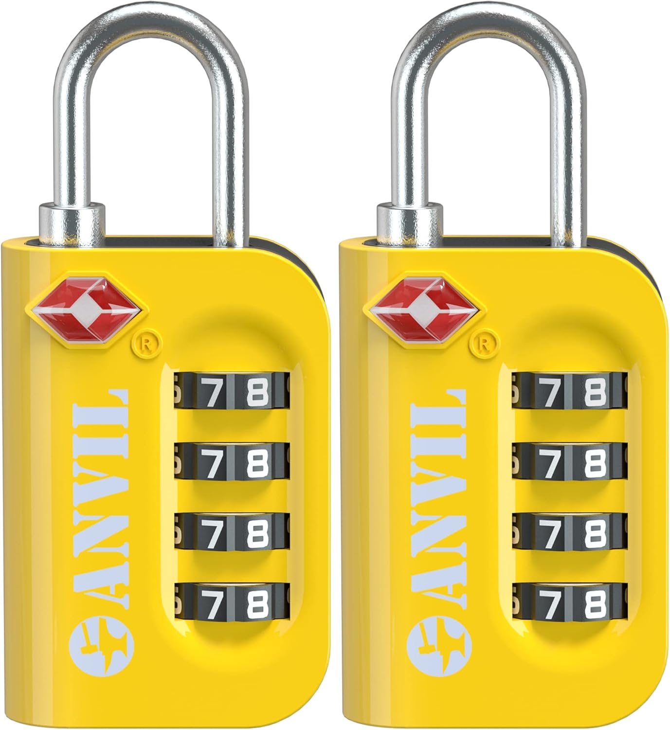 ANVIL TSA Approved Luggage Lock - 4 Digit Combination, 10,000 Combinations, Easy...
