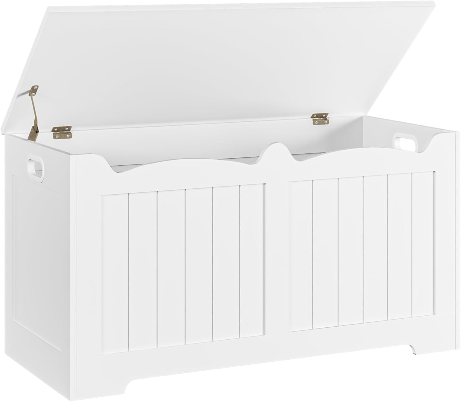 Storage Chest, Storage Trunk with Safety Hinge, 35.4" Lift-Top Storage Bench, Wo...