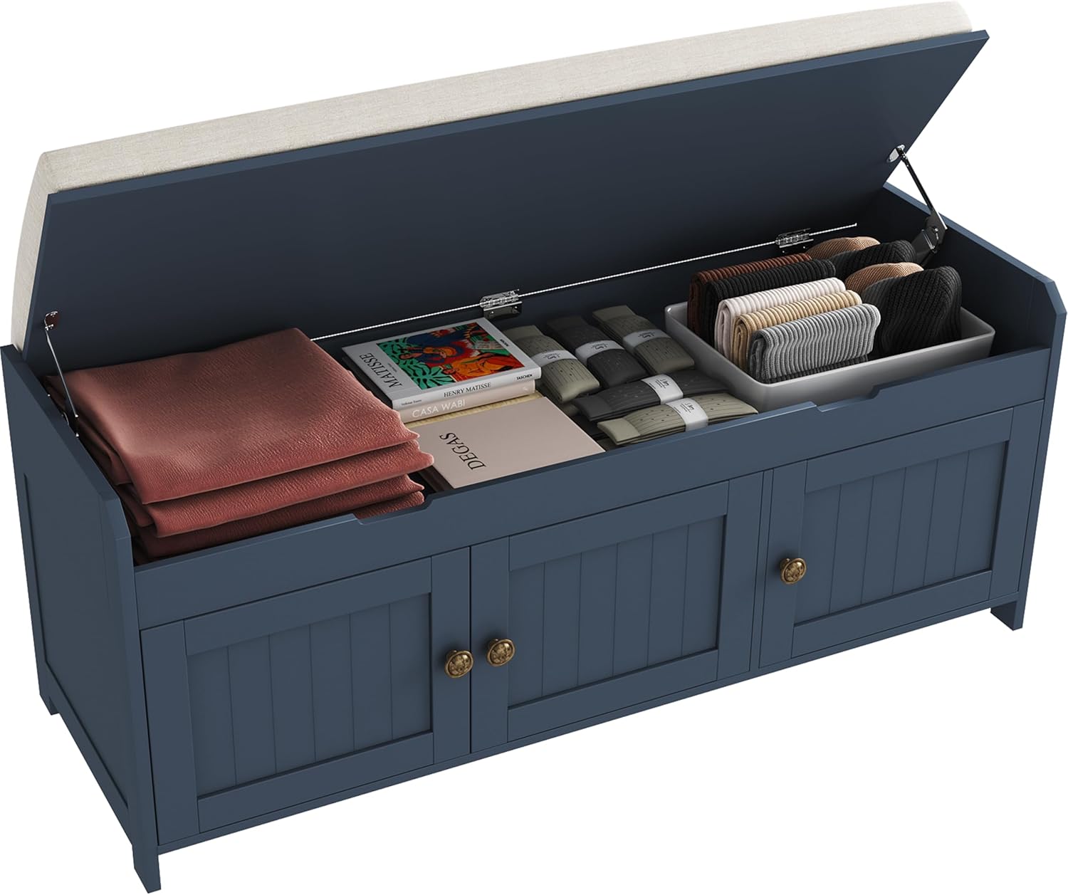 HOMEFORT 41.3” Shoe Bench with Lift Top Storage, Entryway Storage Bench with Cus...