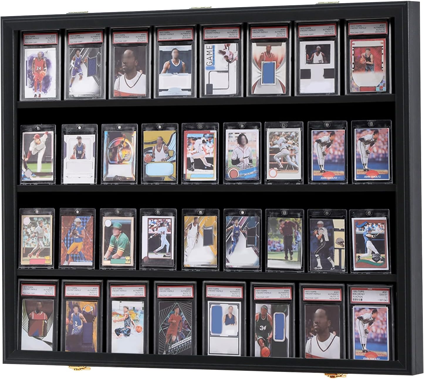 KCRasan 36 Graded Sports Card Display Case - Baseball Card Display Case Lockable...