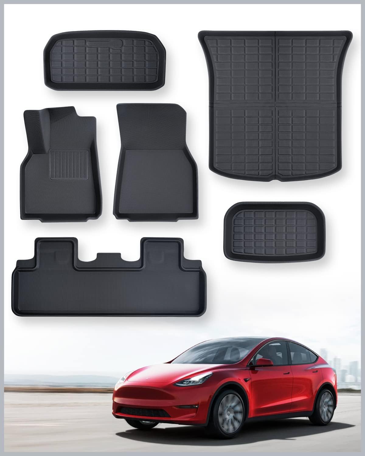 TAPTES Floor Mats Full Set for Tesla Model Y Acces...