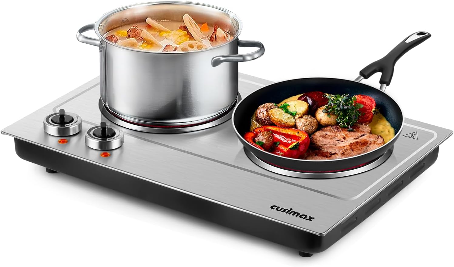 Hot Plate,Cusimax Dual Infrared Burner, Electric Ceramic Glass Stove,Adjustable...