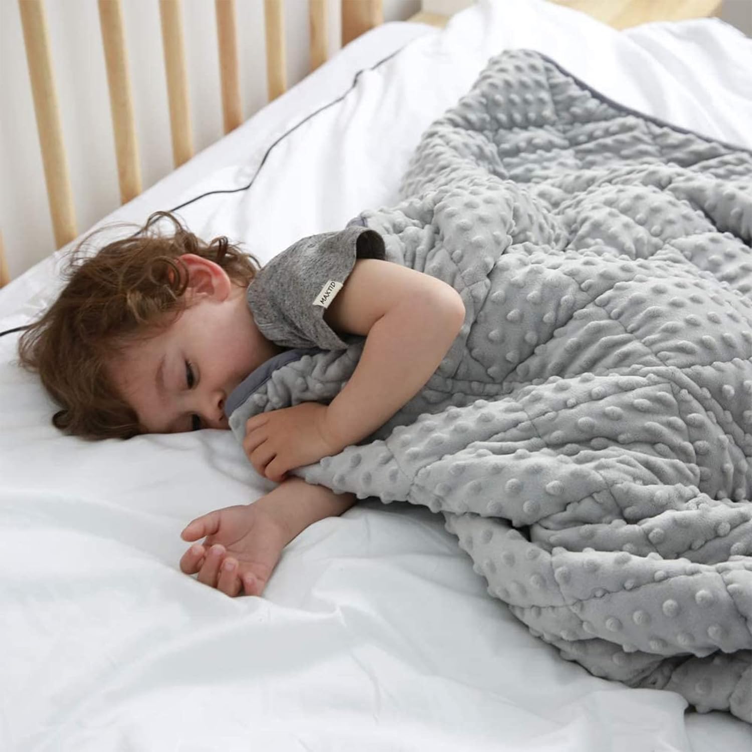 MAXTID Weighted Blanket for Kids 5lbs 36"x48" Cotton Kids Blanket for Boys & Gir...