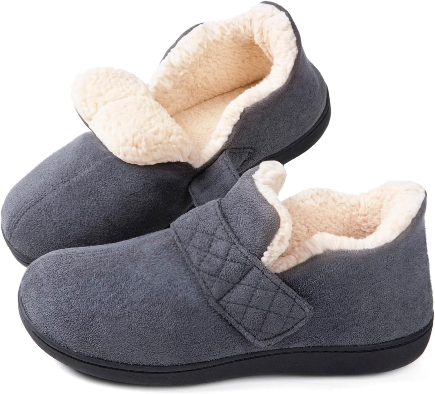 Zizor Women's Ivy Adjustable House Shoes Indoor Outdoor 8.5 Dark Grey