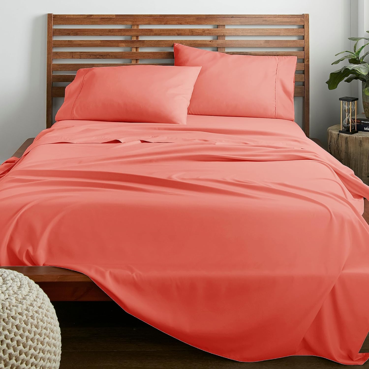 American Home Collection 4 Piece Full Size Bedding Sheets and Pillowcases Set -...