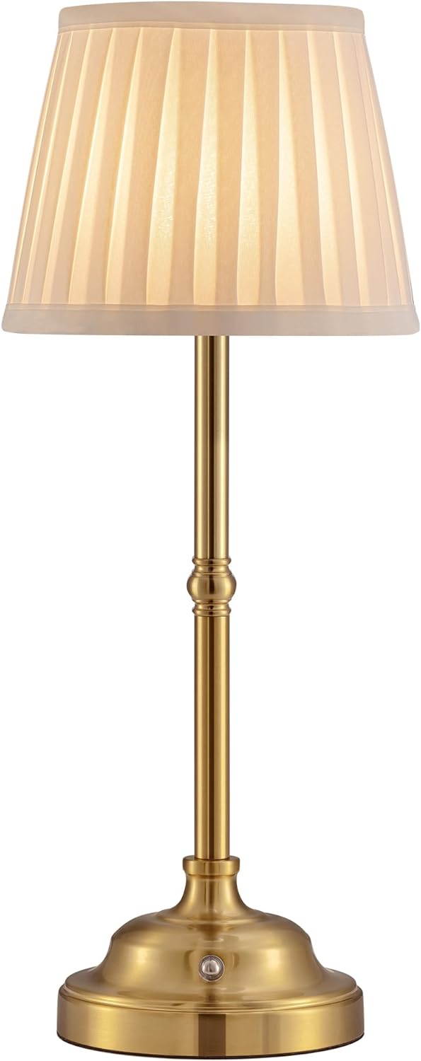 KDG Portables Cordless Table Lamp, Fabric Shade Desk Lamp, 5000mAh Rechargeable...