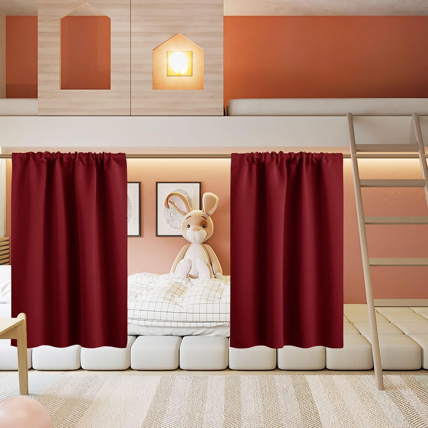 RYB HOME Curtains, Special Small Curtains for Kitchen Window, Innovative Blackou...