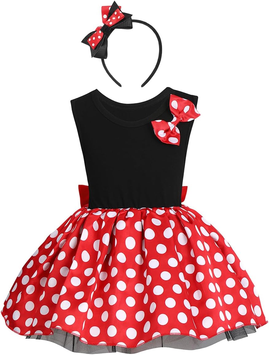 IBTOM CASTLE Baby Girl Polka Dots Princess Costume Birthday Fancy Dress up Party...