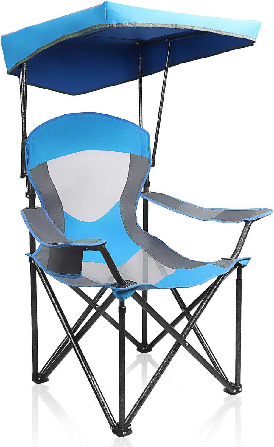 ALPHA CAMP Heavy Duty Canopy Lounge Chair Sunshade Hiking Travel Chair with Cup...