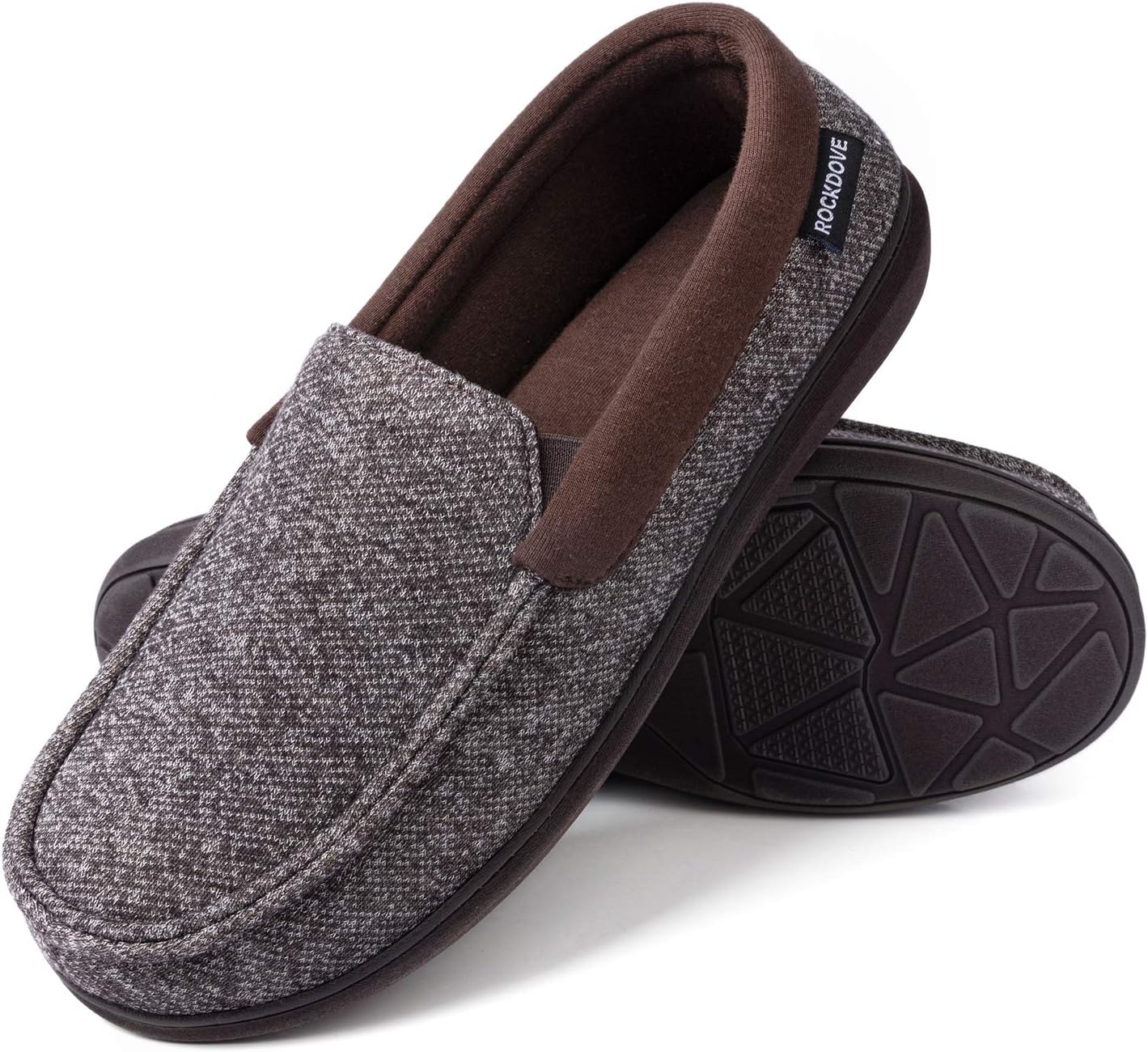 RockDove Men's SILVADUR Anti-Odor Moc Slipper 10 UK Coffee