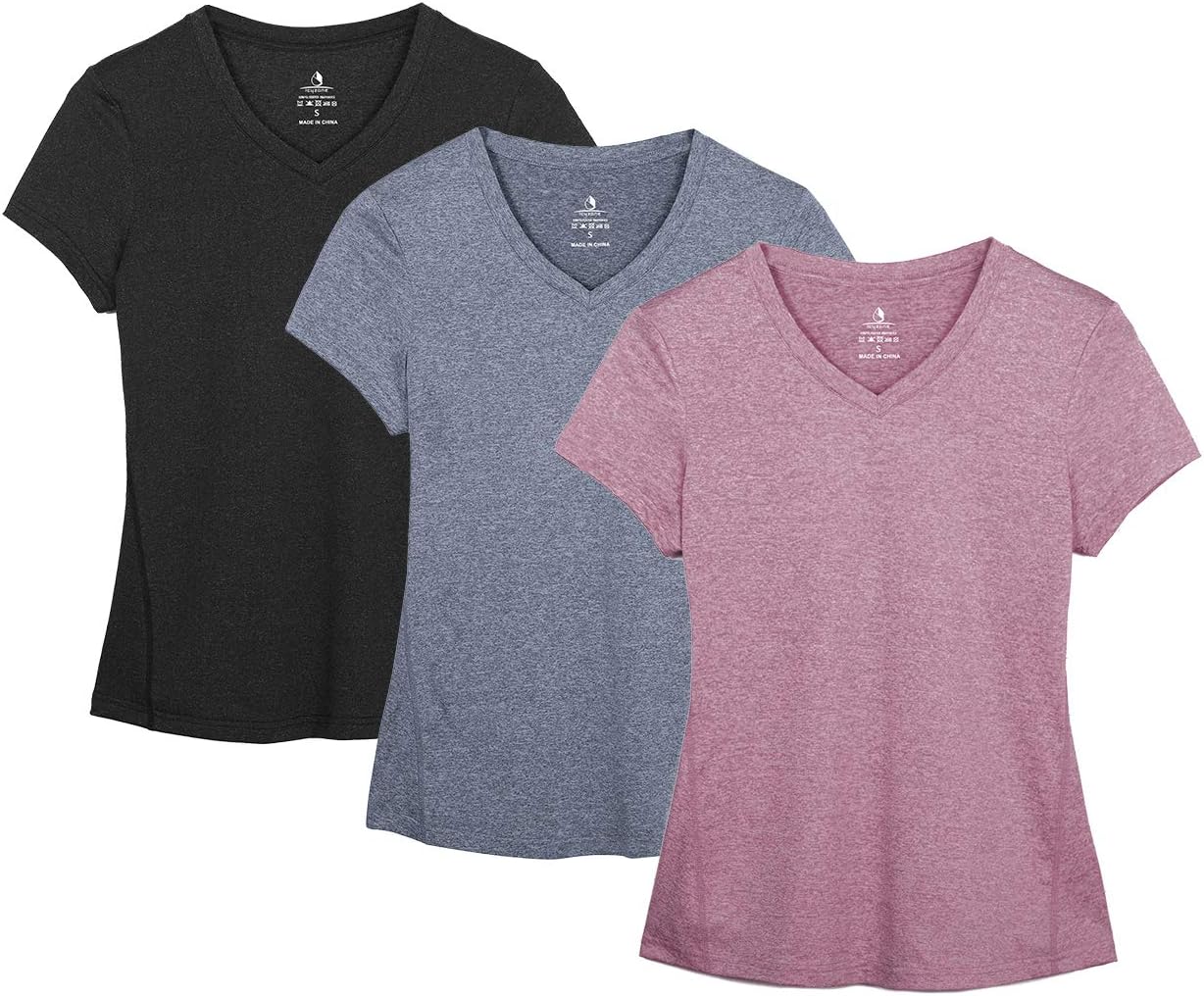 icyzone Women's Workout Shirt, Special Running T-Shirt for Yoga Fitness, Innovat...