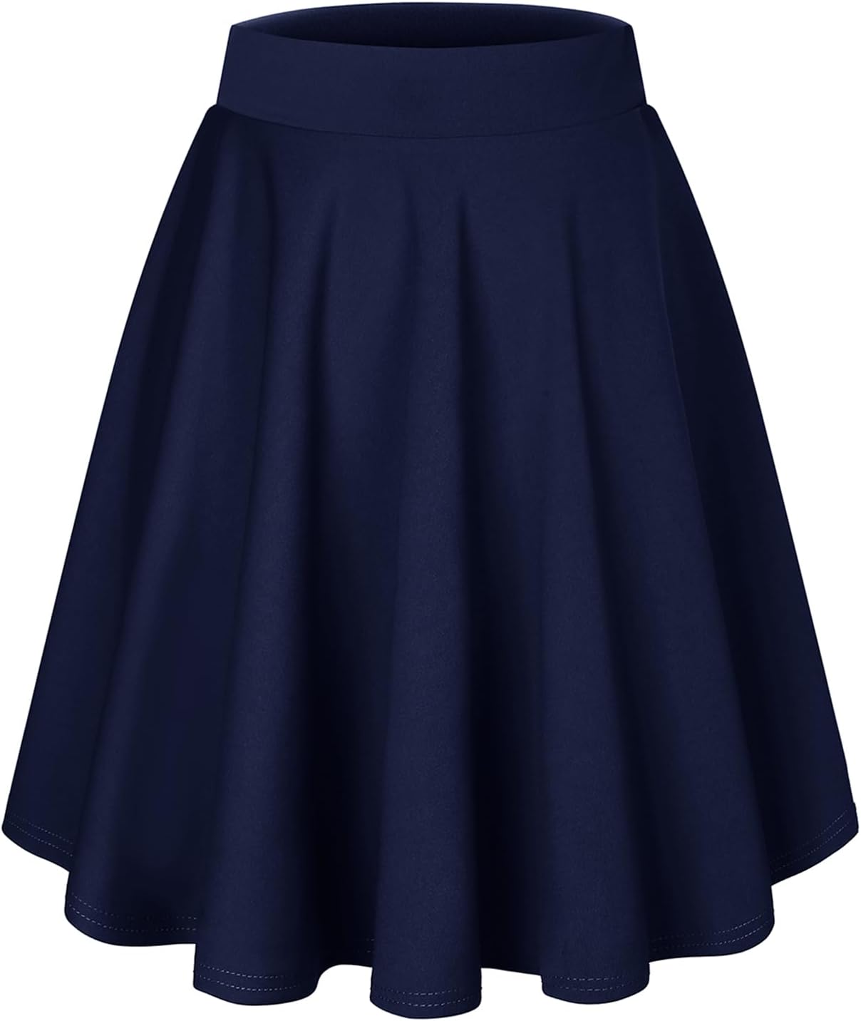 HomRain Women Basic Midi Skirt A-Line Skater Skirt Stretchy Flowy Skirt High Wai...